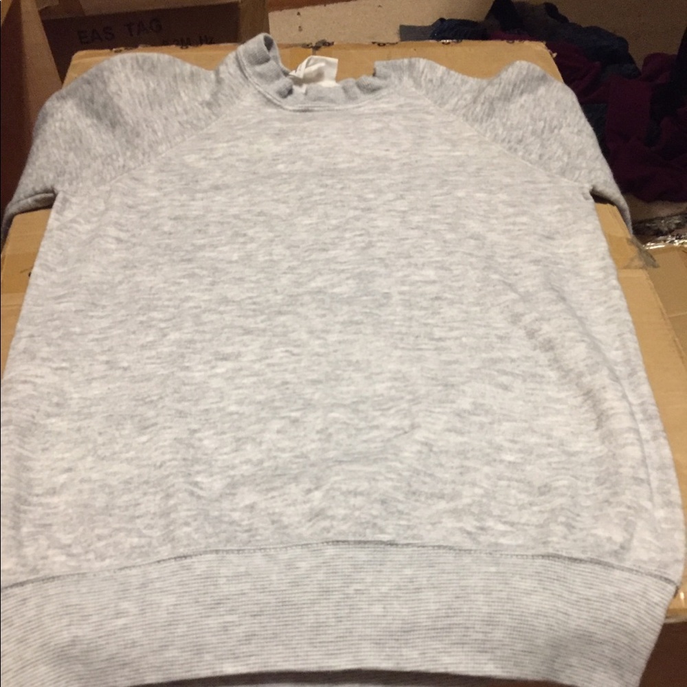 Gray crew neck
